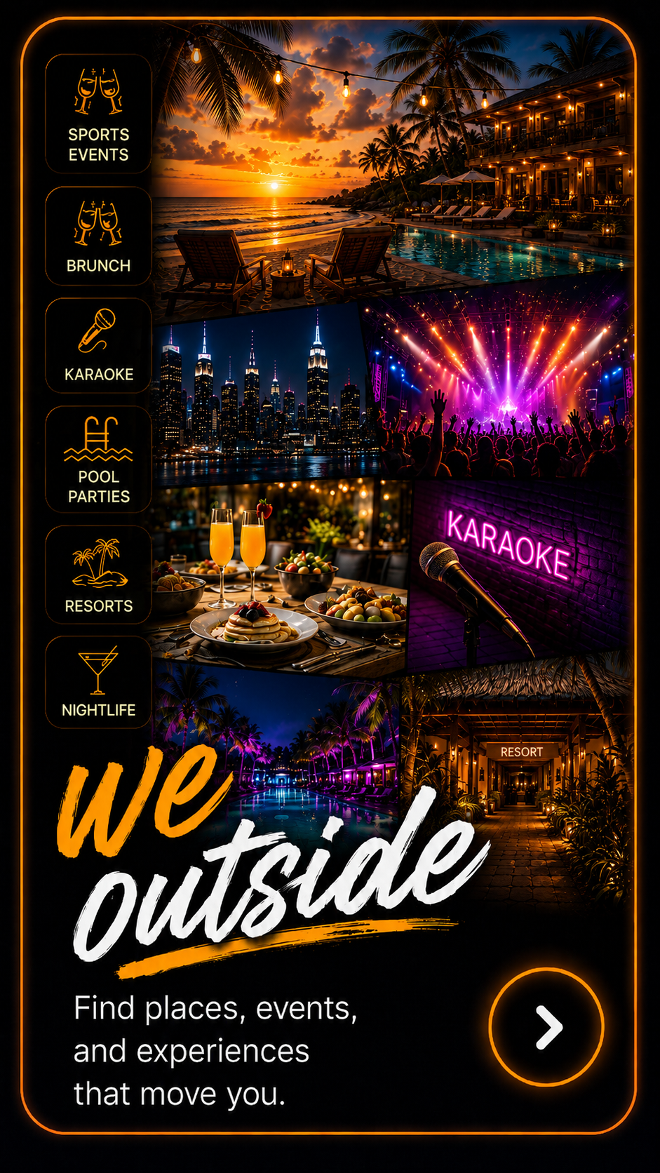 WE OUTSIDE. Find places, events, and experiences that move you.