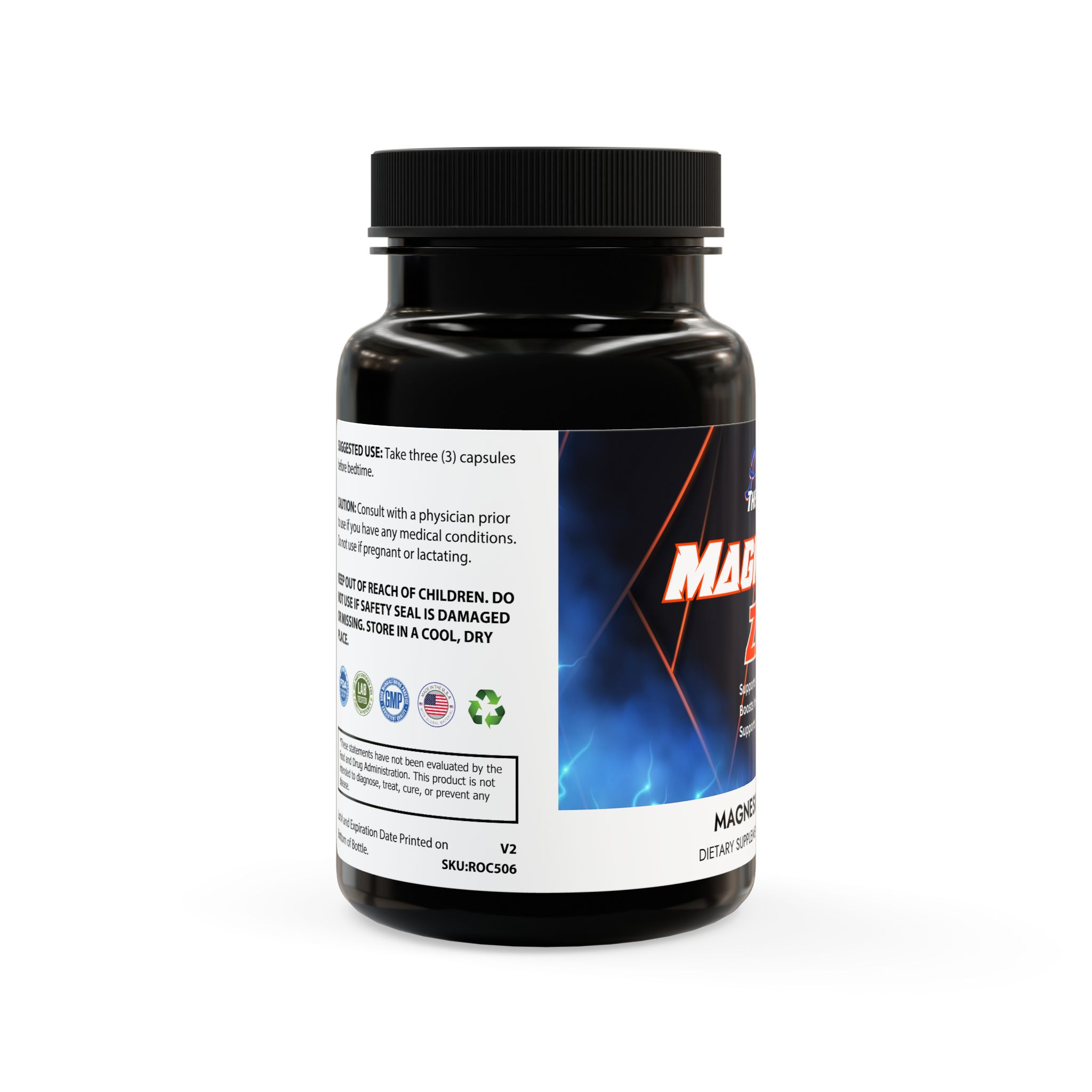 Magnesium Zinc Supplement (90 Capsules) - Image 2